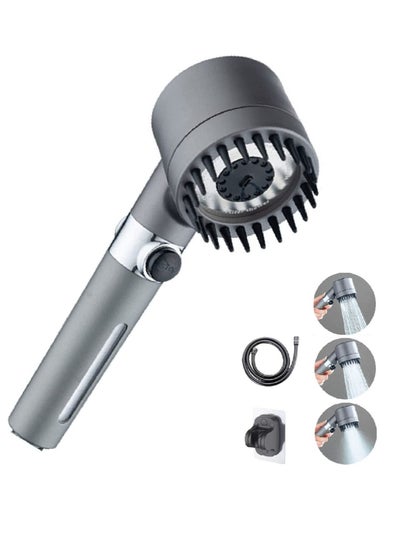 Buy Shower Filter Head High Pressure Bathroom Accessories Set to Remove Chlorine and Impurities, Massages Scalp Anti Hairfall Dry Skin with Hose Holder in Saudi Arabia