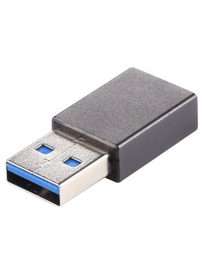 Buy USB 3.0 Male to Type-C / USB-C Female Aluminium Alloy Adapter (Black) in UAE