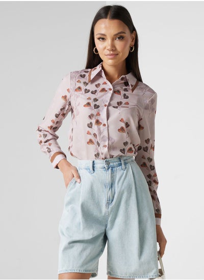 Buy Printed Button Down Shirt in UAE