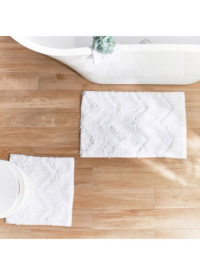 Buy Delaware 2-Piece Bath Mat Set 50x80cm. in Saudi Arabia