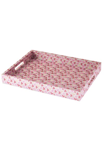 Buy Square Leather Serving Tray Small Size Multi Use in Saudi Arabia