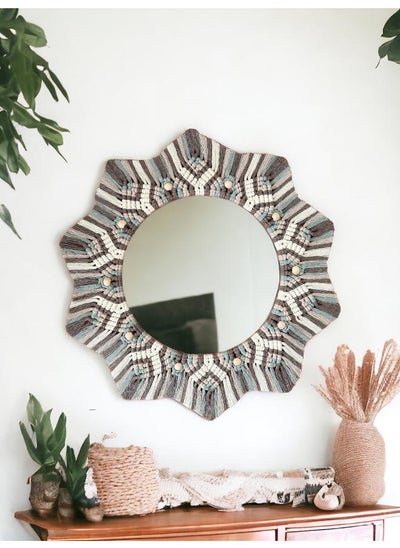 Buy Large Macrame Mirror , Macrame Wall Hanging Mirror , Bedroom Decor Gift , Boho Mirror, Living Room Décor in Egypt