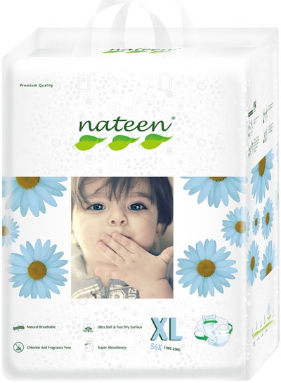 Buy Premium Care Baby Diapers,Size 5 (12-25kg),X-Large,56 Count Diapers,Super Absorbency,Natural Breathable Baby Diapers. in UAE