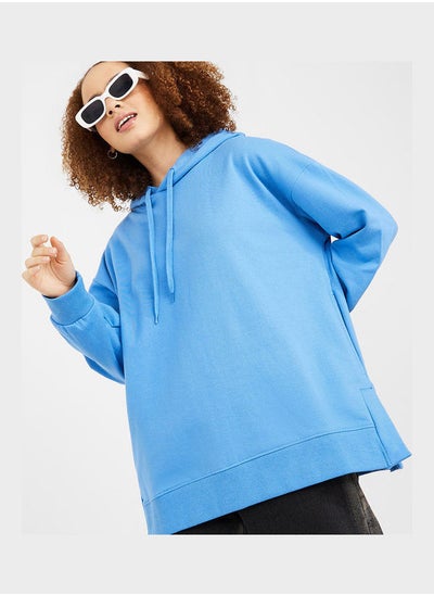 Buy Longline Drop Shoulder Oversized Hoodie in Saudi Arabia