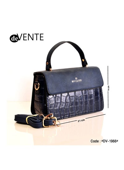 Buy Women's square handbag made of leather and inverted leather in Egypt