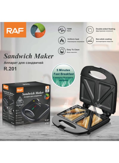 اشتري 1 x 5 pcs Multi-Functional Waffle Breakfast Machine Black -201 Triangle في الامارات