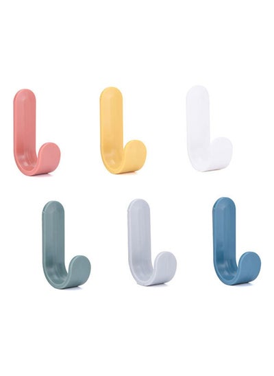 Buy Hooks Utility Wall Hooks Key Hooks for Wall Decorative Key Holder Rack Self Adhesive Wall Hooks for Towels, Hats, Shower, Kitchen, Living Room, Office(6 Pcs) in Saudi Arabia