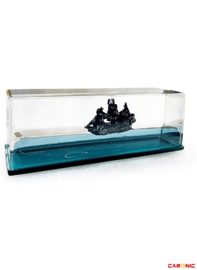 اشتري Unsinkable Boat in Box Bottle Unsinkable Toy Fluid Drift For Home Decor Car Dashboard Office في الامارات