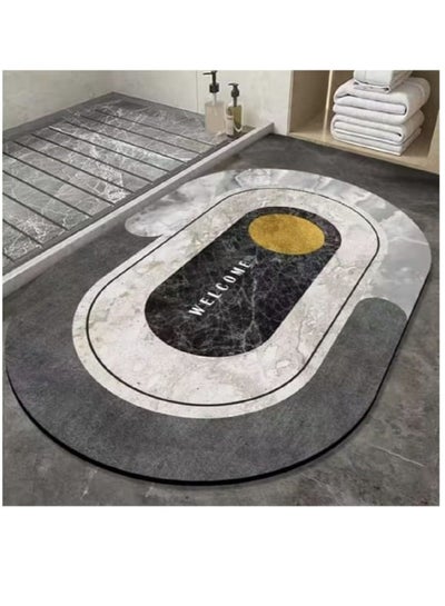 اشتري 50x80CM Super absorbent soft non-slip quick drying floor Bath Tub Mat في السعودية