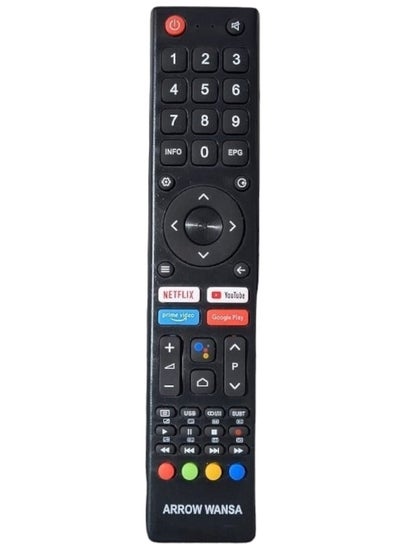 Buy Replacement Remote Control For Arrow Chiq Smart Tv Lcd Led With Netflix Youtube Google Play And Prime Video Key Buttons in Saudi Arabia