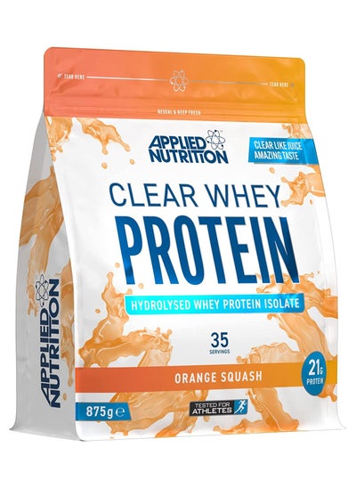 Buy Applied Nutrition Clear Whey Isolate - Whey Protein Isolate, Refreshing High Protein Powder, Fruit Juice Style Flavours (Orange Squash) (875g - 35 Servings) in UAE