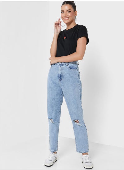 Buy Ripped Mom Jeans in UAE