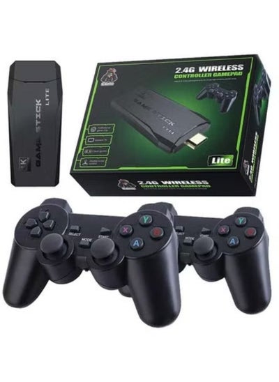 اشتري Wireless Retro Game Console, Plug and Play Video Game Stick Built in 10000+ Games,9 Classic Emulators, 4K High Definition HDMI Output for TV with Dual 2.4G Wireless Controllers(64G) في الامارات