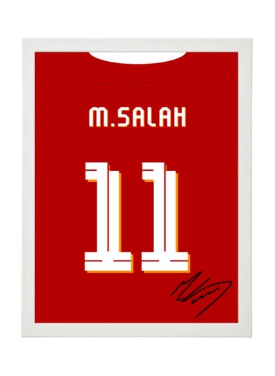 Buy Mo Salah Liverpool 2023-24 Autographed Jersey Poster with Frame 30x40cm in UAE