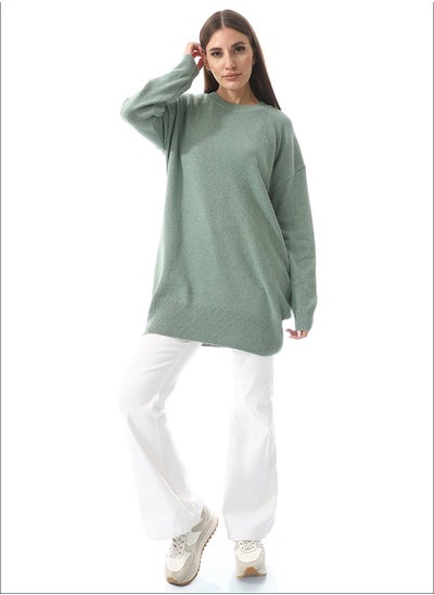 Buy Knitted Slip On Pullover _ Mint Green in Egypt