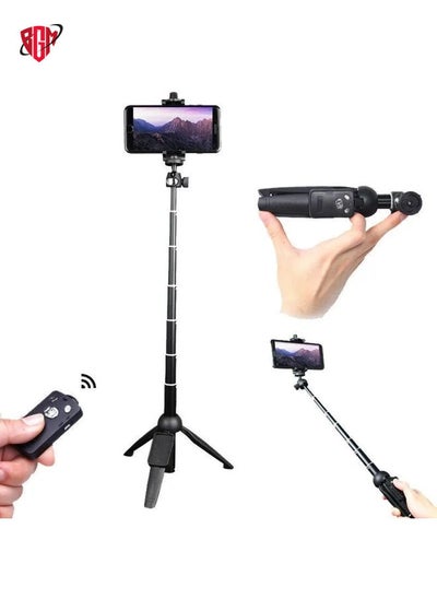 اشتري YUNTENG 9928 Mobile Phone Selfie Rod Tripod With Bluetooth Remote Control(20-100cm Black) في الامارات