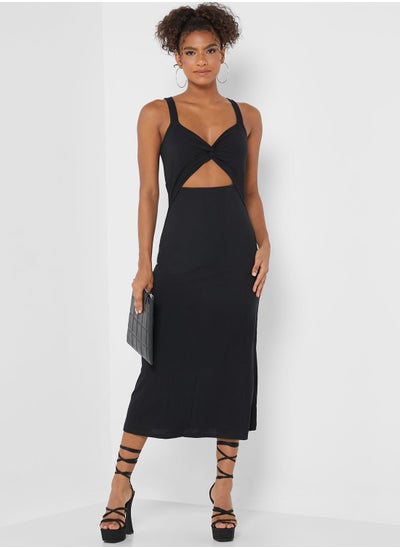 Buy Strappy Pleat Detail Dress in Saudi Arabia