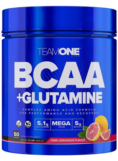 Buy BCAA + Glutamine Performance and Recovery Pink Lemonade Flavour 50 Servings in UAE