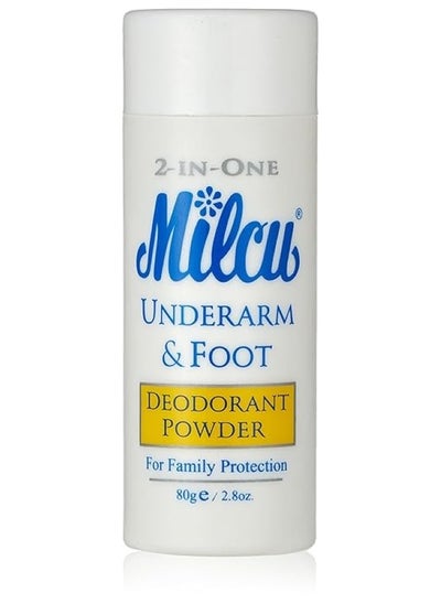 Buy 2 In 1 Underarm & Foot Deodorant Powder 80 G in UAE