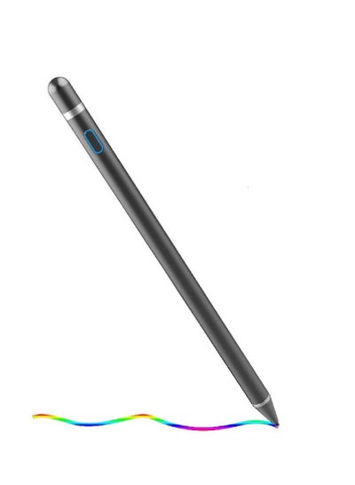 اشتري قلم رقمي ذو نقطة دقيقة وقلم نشط لشاشات اللمس، متوافق مع أجهزة الكمبيوتر اللوحية والهواتف (أسود) في الامارات