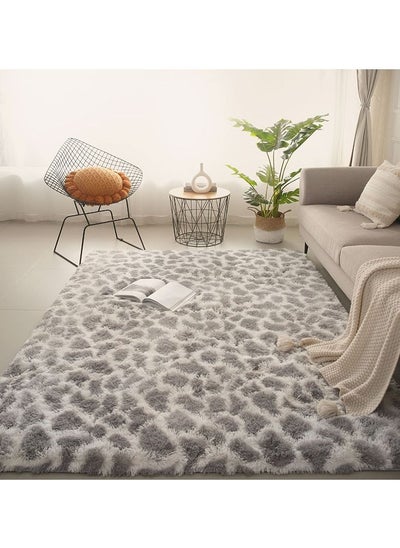 Buy Modern Wool Fluffy Floor Mat Carpet with Anti slip High Pile Bottom with Upgraded Foam (Size 120×160CM) in UAE