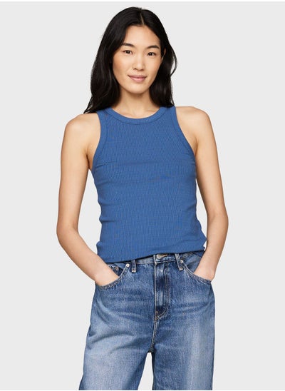 Buy Ribbed Knitted Tank Top in UAE