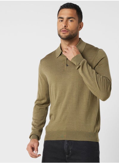 Buy Polo Neck Knitted Sweater in UAE