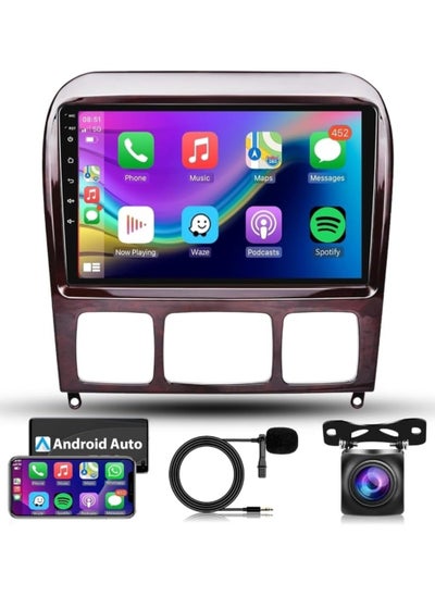 Buy Car Stereo For Mercedes S Class W220 S280 S320 S350 S400 S430 S500 S600 AMG 1998-2005 4GB RAM Support Apple Carplay Android Auto Wireless QLED Touch Screen DSP Bluetooth AHD Camera Included in UAE