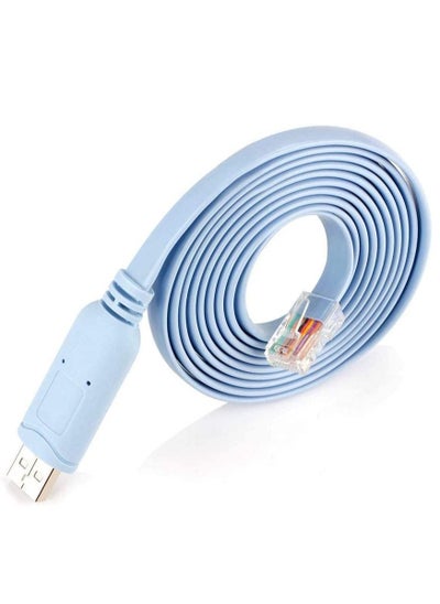 اشتري USB Console Cable USB to RJ45 Console Cable for Cisco Routers AP Router Switch Windows 7, 8 (1.8M,Blue) في الامارات