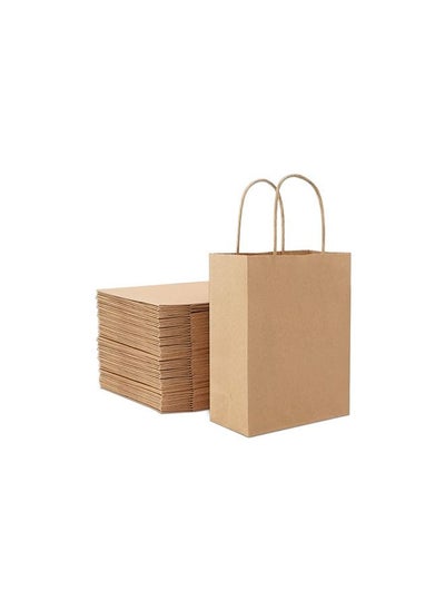 Buy Kraft Paper Bag 28x22x12cm Brown Twisted Handle Hen Party Bags Bride Birthday Gift Bag 50 Pieces in UAE