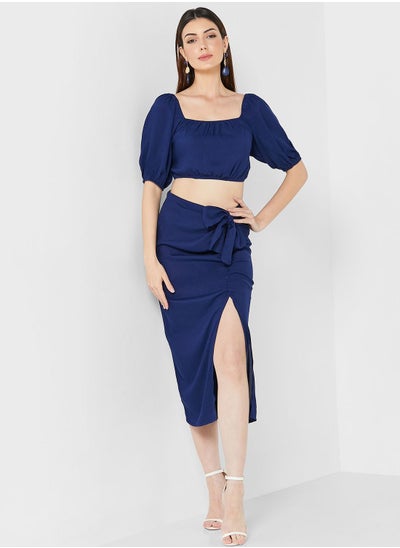 Buy Split Detail High Waist Skirt in UAE