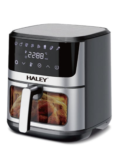 Buy HALEY Air Fryer 10L with Window, 2000W stainless steel air fryer oven led touch screen oilless, ptfe free, dishwasher safe,2 Years Warranty (10L) in UAE