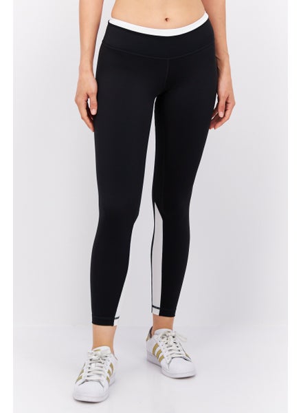 اشتري Women Sportswear Fit Brand Logo Running Leggings Black في الامارات