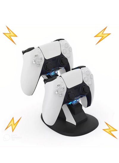 اشتري PS5 Controller Charger / Fast Charging Dock with LED Strap for Sony Playstation 5 في الامارات