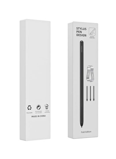 اشتري لسامسونج غالاكسي Z Fold 5 قلم Stylus Fold 4 / Fold 3 Stylus S-Pen مع 3 حبر استبدال، طرف رفيع قطره 0.059 بوصة، كشف ميل جديد بمستويات ضغط 4096 في الامارات