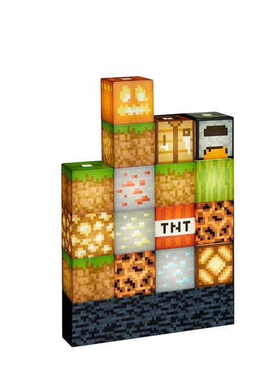 Buy Paladone Minecraft Block Building Lamp16 Rearrangeable Light Blocks   Mood Lighting for Kids Room  Multicolor in Saudi Arabia