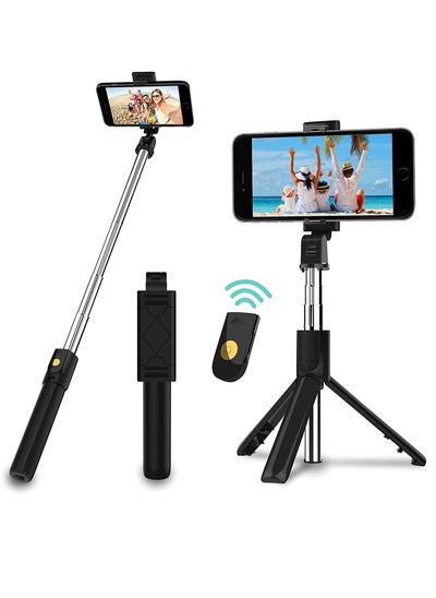 Buy Tripod K07 Phone Wireless Bluetooth Selfie Stick Tripod Remote Shutter for Android iOS in UAE