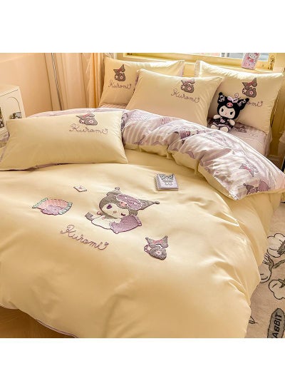 Buy Kuromi Anime Bedding Set 3 Piece 3D Cartoon Cute Printed Soft Microfiber Comforter Set with Zipper Closer Gifts for Kids Teenagers Adult in Saudi Arabia