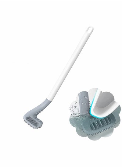 Buy Golf Brush Head Toilet Brush, No Dead Ends Household Silicone Toilet Bowl Brush with Non-Slip Long Handle in Saudi Arabia