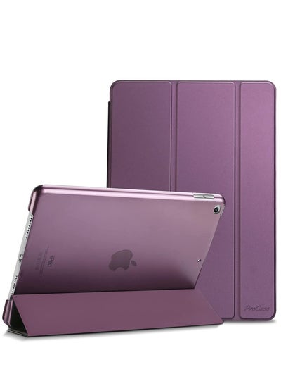 Buy iPad 10.2 Case - Compatible with 9th Generation (2021), 8th Generation (2020), 7th Generation (2019) - Slim Translucent Hard PC Protective Smart Cover with Stand - Purple in UAE