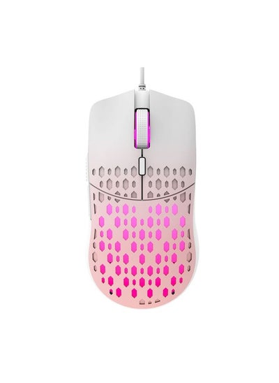 Buy HXSJ S500 3600DPI Colorful Luminous Wired Mouse, Cable Length: 1.5m(Pink) in Saudi Arabia