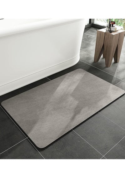 Buy Bath Mat Rug-Rubber Non Slip Quick Dry Super Absorbent Thin Bathroom Rugs Fit Under Door-Washable Bathroom Floor Mats-Shower Rug for in Front of Bathtub,Shower Room,Sink -20" x 32" (grey) in Saudi Arabia