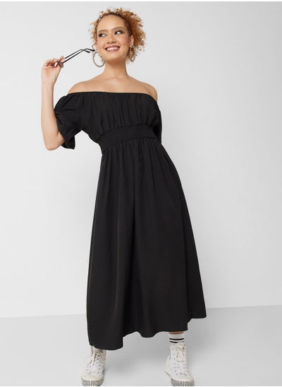 Buy Urban Minx Puff Sleeve Tiered Dress in Saudi Arabia