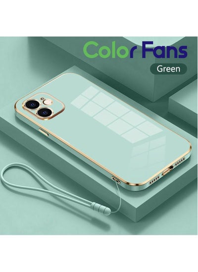 اشتري Mobile Phone Case for Apple iPhone 11 Electroplated Protective Cover Gold-Green في السعودية