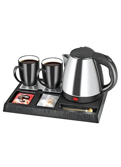 Buy Hotel Kettle Set 1800ml Power 1500W with 2 Ceramic Cups in Saudi Arabia