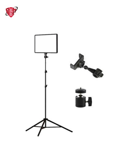 Buy 10 Inch 3000-6500K Three-color Temperature Photography Flat-panel Live Fill Light,Spec: 2.1m Bracket+Clip in UAE