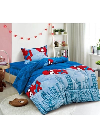 Buy Winter fluffy children's bed sheet, 3 pieces, two sides, velvet side and fur side, size 170x220 cm in Saudi Arabia