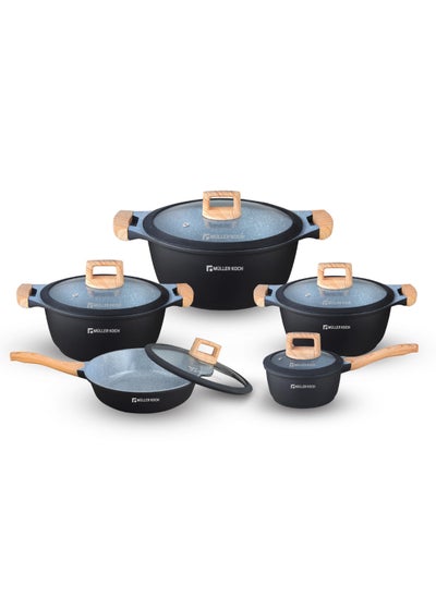 Buy 10-Piece Non-stick Die-Cast Aluminum Cookware Set in UAE