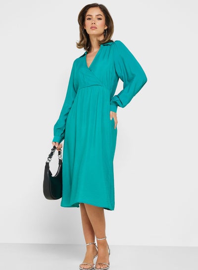 Buy V-Neck Tiered Dress in UAE