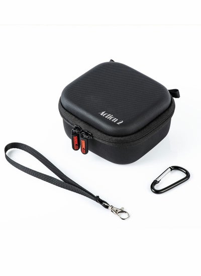 اشتري Mini Carrying Case Protective Storage Bag with Surface-Waterproof for DJI Action 2 Dual-Screen Combination Accessory Drop-Proof Box, Travel and (Black) في الامارات